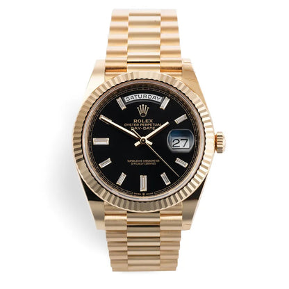 228238 DAY-DATE 40MM PRESIDENT 18K YELLOW GOLD SILVER ROMAN DIAL